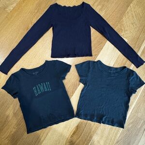 Brandy Melville Navy Tee shirt bundle